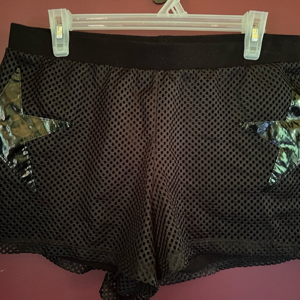 Tripp NYC Black Mesh Athletic Shorts